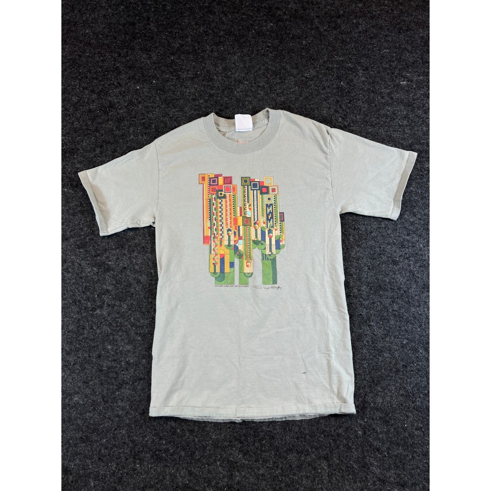 Frank Lloyd Wright Saguaro Forms Cactus Flowers Hanes Beefy-T Shirt Small Sage